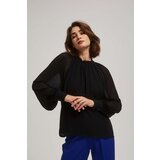 Marisse Shirt With Pleated Sleeves, Black | ePonuda.com