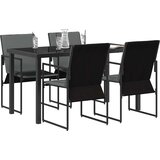  Vrtni set za objed 5 pcs Crna i antracit 140 x 70 x 73 cm | Eponuda.com