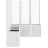  Vrtna sadilica s rešetkom bijela 160 x 120 x 140 cm PP | Eponuda.ba