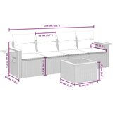 vidaXL 5-dijelni vrtni set sofa s jastucima bež od poliratana | shoptok.hr