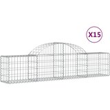  Lučne gabionske košare 15 kom 200x30x40/60 cm pocinčano željezo | shoptok.hr