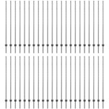  Stup za ogradu 44 pcs Siva 200 cm Čelik | shoptok.hr