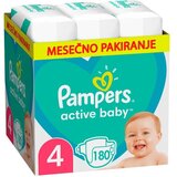 Pampers Active Baby Pleničke, št. 4, za 9 - 14 kg, 180 kos Cene