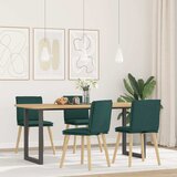  Blagovaonske stolice 4 kom tamnozelene tkanine | shoptok.hr