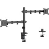 NOSAČ ZA DVA MONITORA GEMBIRD MA-D2-03, montaža na stol, tilt, swivel), 17”-32”, up to 9 kg Cijene