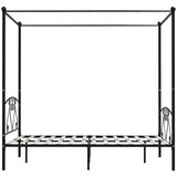  Okvir za krevet s nadstrešnicom crni metalni 160 x 200 cm | Eponuda.com