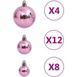  Set božićnih kuglica od 111 komada ružičasti od polistirena | shoptok.hr