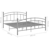  Posteljni okvir siv kovinski 180x200 cm, (20647696) | Shoptok.si