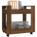 Kolica za radni stol boja smeđeg hrasta 60 x 45 x 60 cm drvena | shoptok.hr