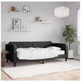 vidaXL Dnevni krevet s madracem crni 90 x 190 cm od tkanine | shoptok.hr
