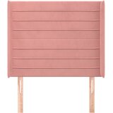  Uzglavlje s ušima ružičasto 103x16x118/128 cm baršunasto | shoptok.hr