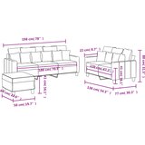  3-dijelni set sofa s jastucima svjetložuti od tkanine | shoptok.hr