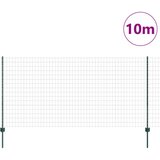 vidaXL Euro ograja z 5 U stebrički Zelena 1,2x10 m Jeklo | Shoptok.si