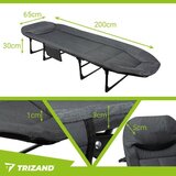 Trizand sklopivi kamp krevet s madracem i podesivim naslonom 200x65 cm | shoptok.hr