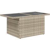  6 Dijelni Vrtni Sofe Set s Jastučićima Svjetlosiva Poli Ratan | shoptok.hr