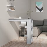 vidaXL Stenska barska miza siva sonoma 102x45x103,5 cm konstr. les Cene