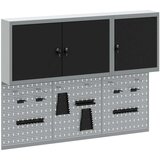  Set alata od 5 dijelova s ormarom i pločom za vješanje - Crni metal | shoptok.hr