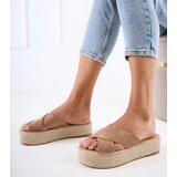 Gemre Brown platform espadrille sandals with straps Jerisa | ePonuda.com