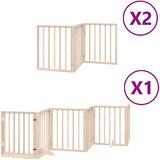  Vrata za pse s vratašcima 12 panela sklopiva 600 cm drvo topole | shoptok.hr