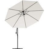  Konzolni vrtni suncobran LED s metalnim stupom 350 cm krem | Shoptok.si