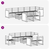  Setovi sofa Čvrsto drvo akacije | shoptok.hr