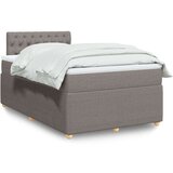 vidaXL Krevet s oprugama i madracem smeđesivi 120 x 190 cm od tkanine | shoptok.hr