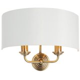  Endon 98937 - Zidna svetiljka HIGHCLERE 2xE14/40W/230V bela/mesing | Eponuda.com