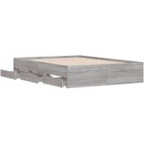 vidaXL Posteljni okvir s predali siva sonoma 120x190 cm inženirski les | Shoptok.si