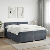  Boxspring krevet s madracem Tamnosiva 200 x 200 cm Baršun | shoptok.hr