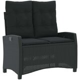 vidaXL 4-dijelni vrtni blagovaonski set od poliratana s jastucima crni | shoptok.hr