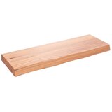  Zidna polica svjetlosmeđa 80x30x(2-6) cm obrađena hrastovina | shoptok.hr