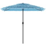 vidaXL Vrtni suncobran s čeličnom šipkom plavi 248 x 248 x 248 cm | shoptok.hr