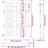 vidaXL Vrtna vrata Crna 105 x 150 cm Čelik s praškastim premazom | shoptok.hr