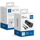 Blue Star auto punjač 25W (pd, qc 3.0, afc, pps) + usb c port + kabal type c na lightning 3A crni Cene