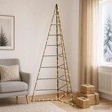  Metalna božićna jelka KUOPIO 210 cm Topla bijela Čelik Crna | shoptok.hr