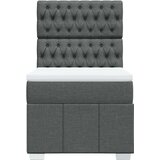 vidaXL Krevet s oprugama i madracem tamnosivi 100 x 200 cm od tkanine | shoptok.hr