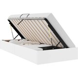  Otomanski krevet Čista bijela 100 x 200 cm Lažna koža | shoptok.hr