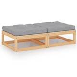 Maison Chic Vrtni stolček - Vrtni stoli za noge z blazino 2 kosa trdna borovina JS982, (21877446) | Shoptok.si