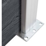  Stupovi za ogradu 3 kom aluminijski 185 cm | shoptok.hr