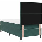  Krevet s opruga kutije Tamnozelena 90 x 200 cm Baršun | shoptok.hr