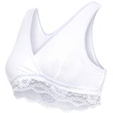 Carriwell nedrček za dojenje, čipkast, organski bombaž, beli - M white | Shoptok.si