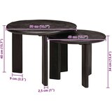  Mize za kavo z gnezdenjem 2 pcs Bela Masiven les manga, (5000120489) | Shoptok.si