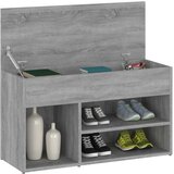  Klupa za cipele boja sivog hrasta 80x30x45 cm konstruirano drvo | Eponuda.ba