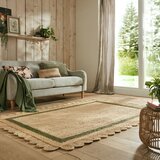 Flair Rugs Temno zelena/naravna ročno tkana preproga iz jute 120x170 cm Grace Green – | Shoptok.si