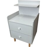  Noćni ormarić Lea Bijeli – 2 ladice, moderni dizajn, iveral 70×40×34 cm | Eponuda.ba