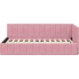  Kutni okvir kreveta Ružičasta 100 cm x 200 cm Baršun | shoptok.hr