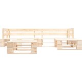  4-dijelna vrtna garnitura od paleta prirodna boja drvena | shoptok.hr
