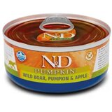 Farmina n&d pumpkin can cat wild boar,pumpkin&apple 70g Cene