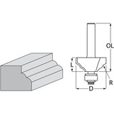 Makita glodalo za dvostruke rubove s ležajem R 4 mm, 28,6 mm, drška 8 mm D-48577 Cijene