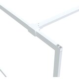 Pregrada za tuš bijela 140x195 cm s prozirnim staklom ESG | shoptok.hr